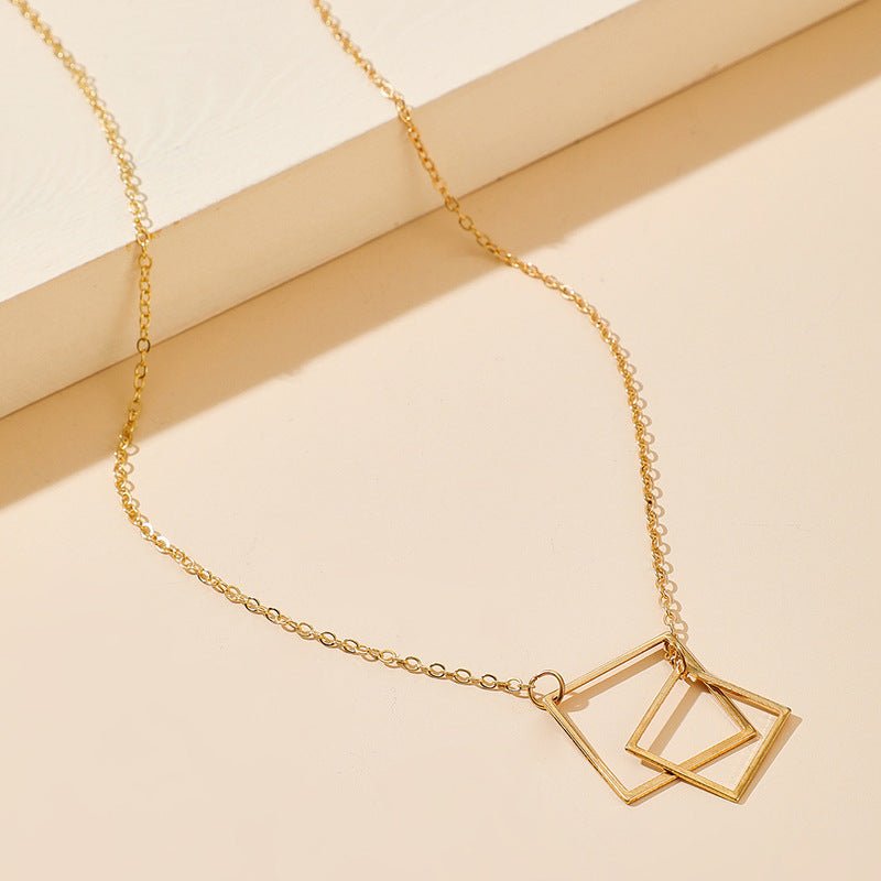 Square Single Layered Necklace - Amyris London