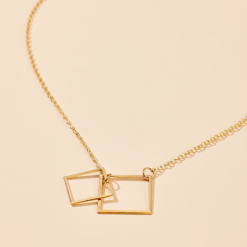 Square Single Layered Necklace - Amyris London