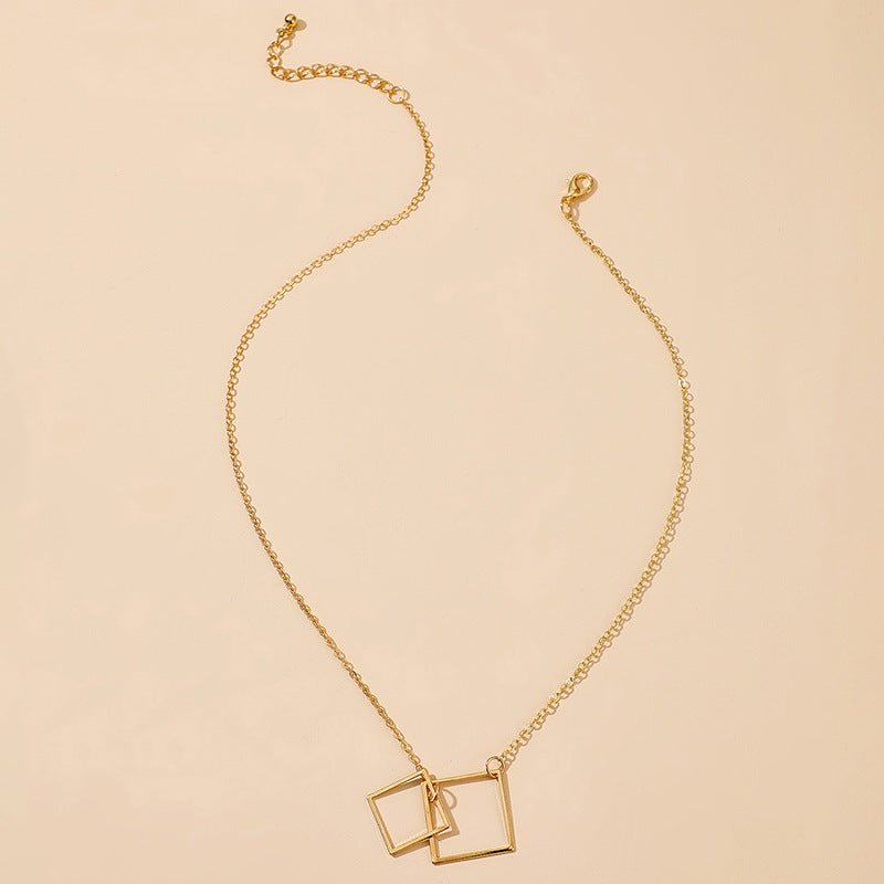 Square Single Layered Necklace - Amyris London