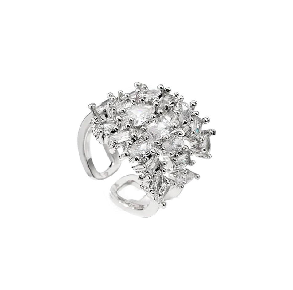 Stackable Irregular Stone Open Ring - Amyris London