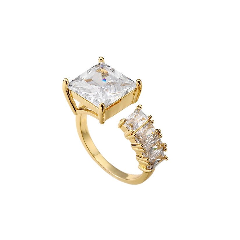 Stackable Irregular Stone Open Ring - Amyris London