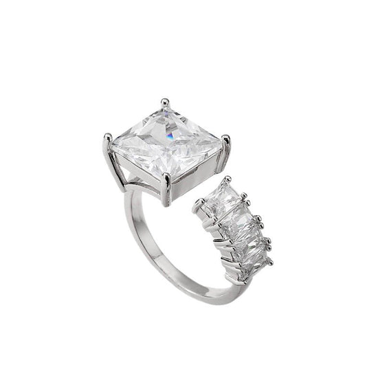 Stackable Irregular Stone Open Ring - Amyris London