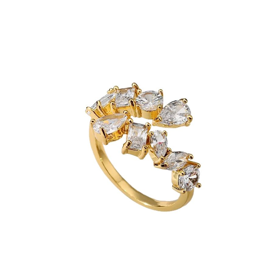 Stackable Irregular Stone Open Ring - Amyris London