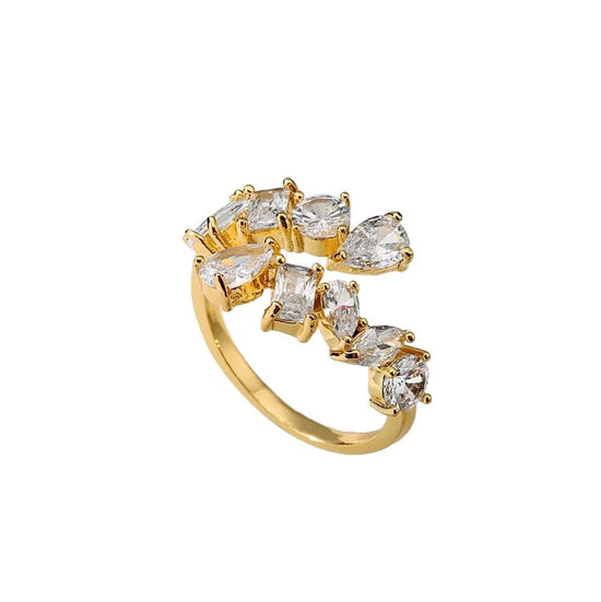 Stackable Irregular Stone Open Ring - Amyris London