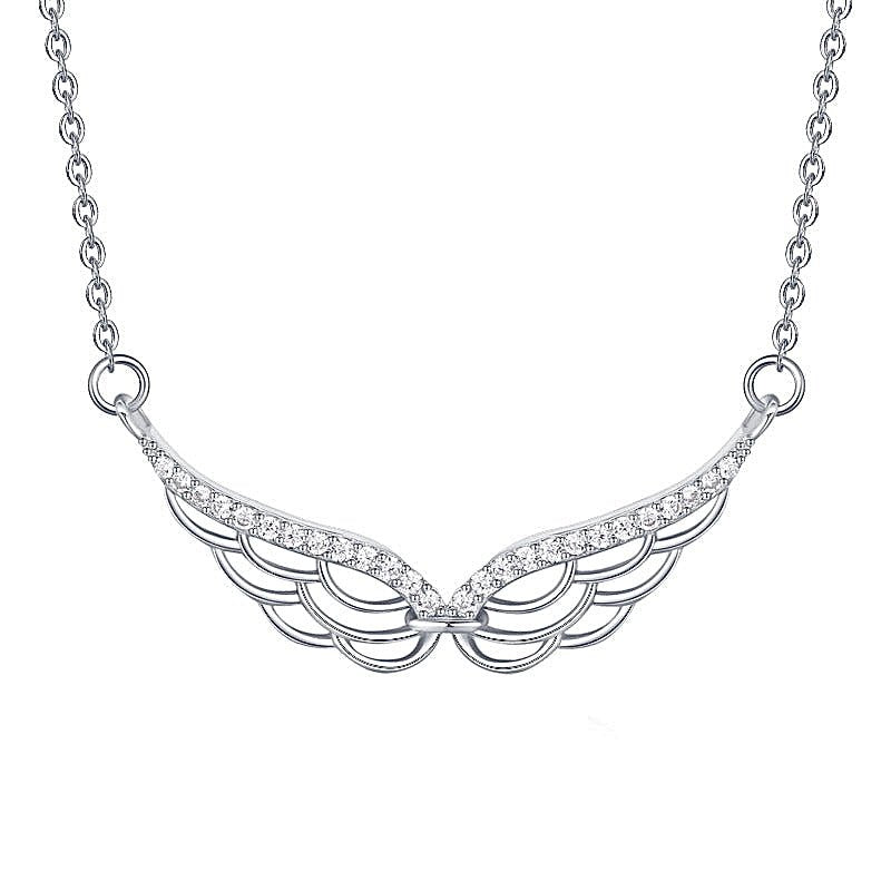 Sterling Silver Angel Wings Pendant Necklace - Amyris London