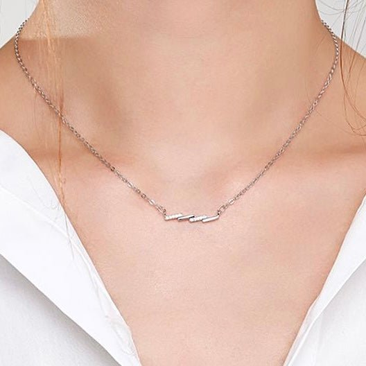 Sterling Silver Bar Necklace - Amyris London