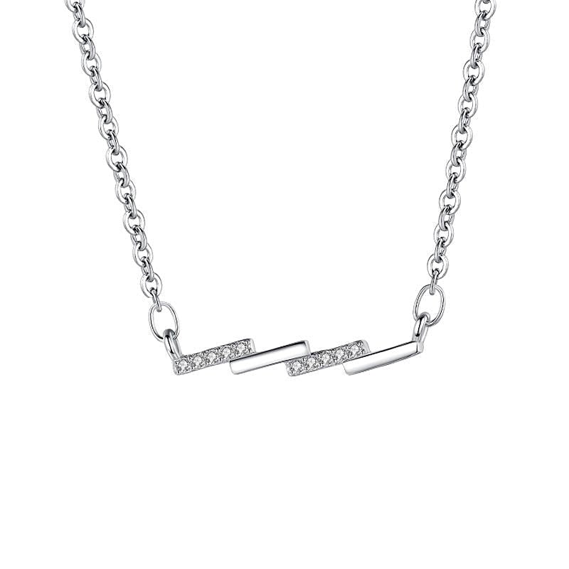 Sterling Silver Bar Necklace - Amyris London