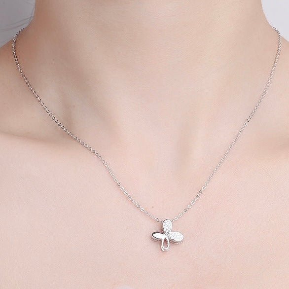 Sterling Silver Butterfly Necklace - Amyris London