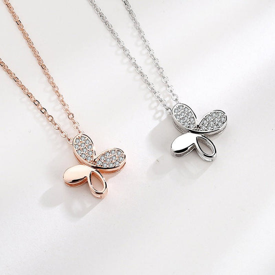 Sterling Silver Butterfly Necklace - Amyris London