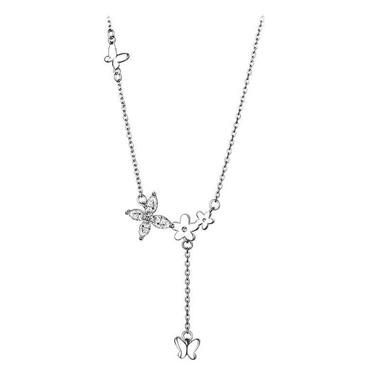 Sterling Silver Butterfly Necklace - Amyris London