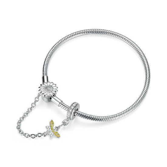 Sterling Silver Charm Bracelet - Amyris London