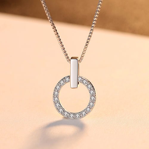 Sterling Silver Circle Necklace - Amyris London