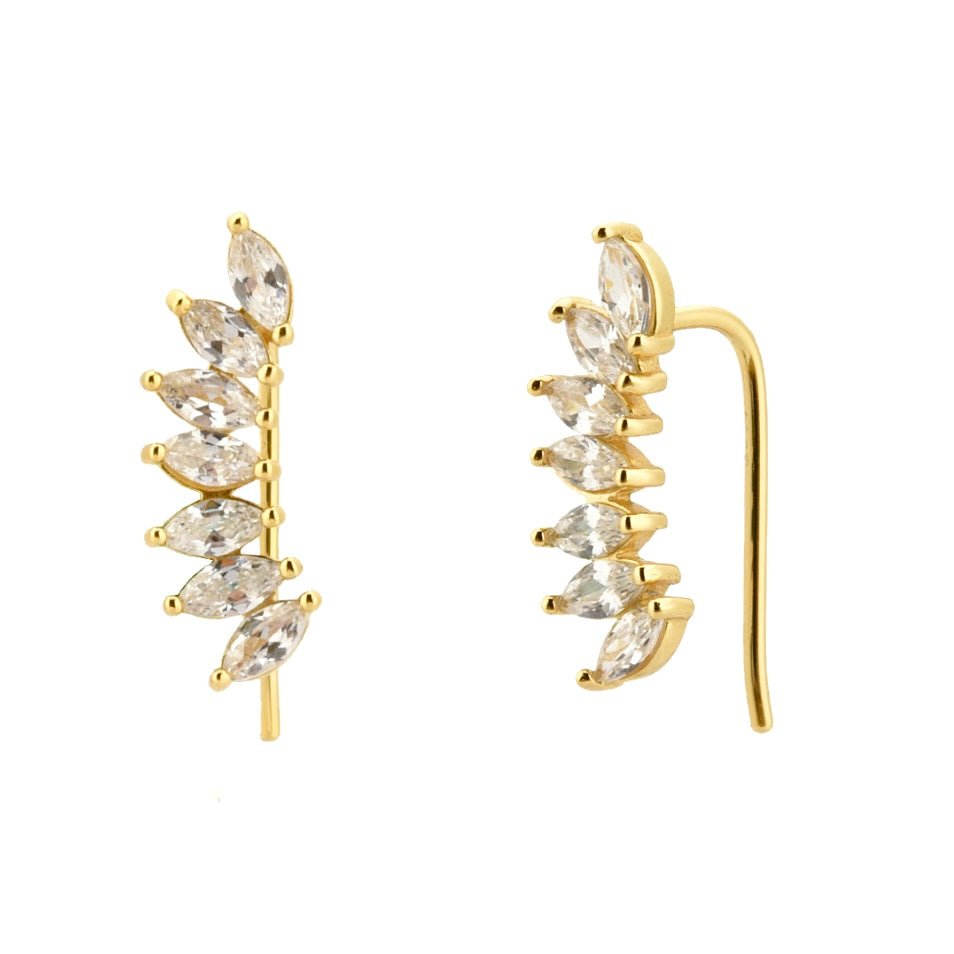 Sterling Silver Climber Earrings - Amyris London