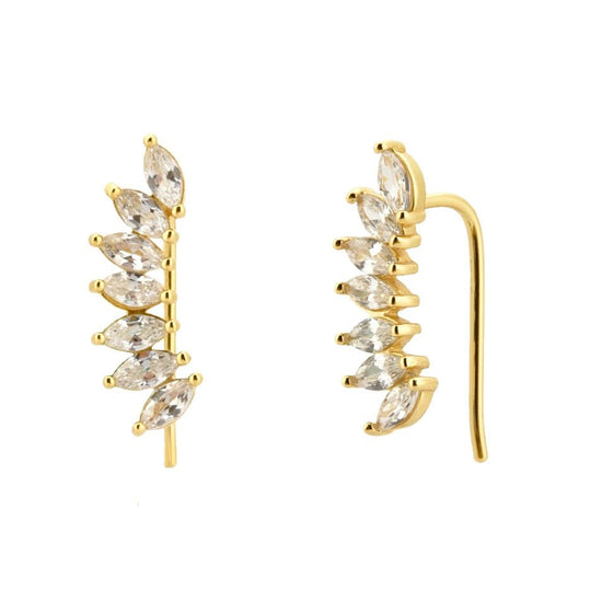 Sterling Silver Climber Earrings - Amyris London