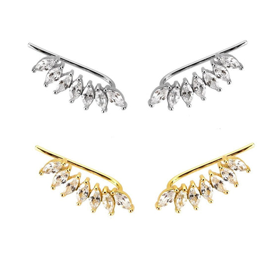 Sterling Silver Climber Earrings - Amyris London