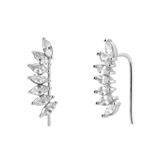 Sterling Silver Climber Earrings - Amyris London