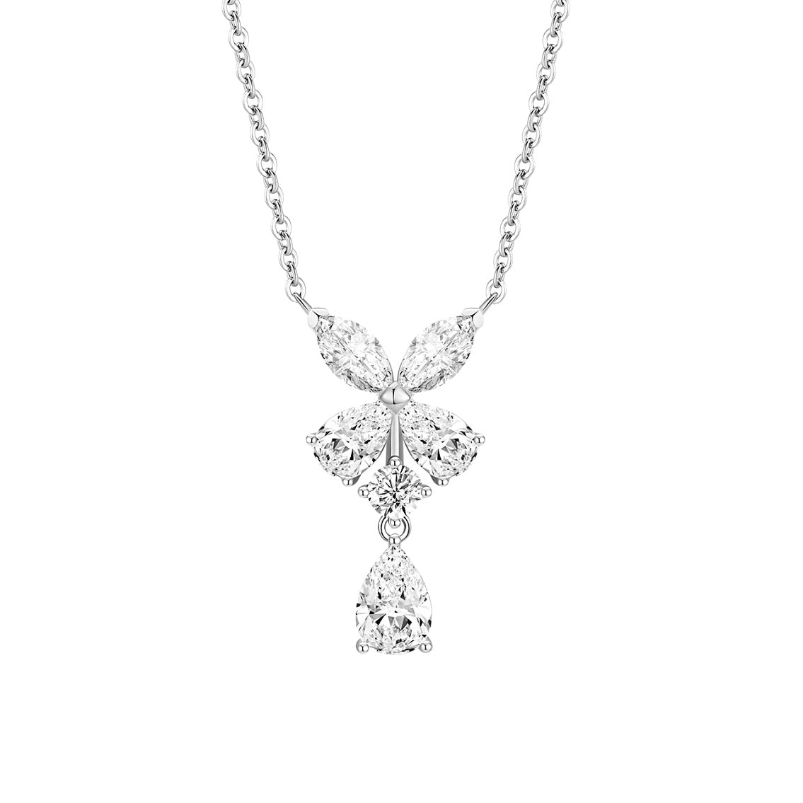 Sterling Silver Clover Necklace - Amyris London