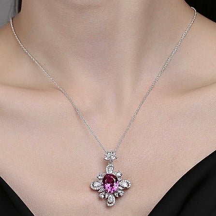 Sterling Silver Diamond Clover Necklace - Amyris London