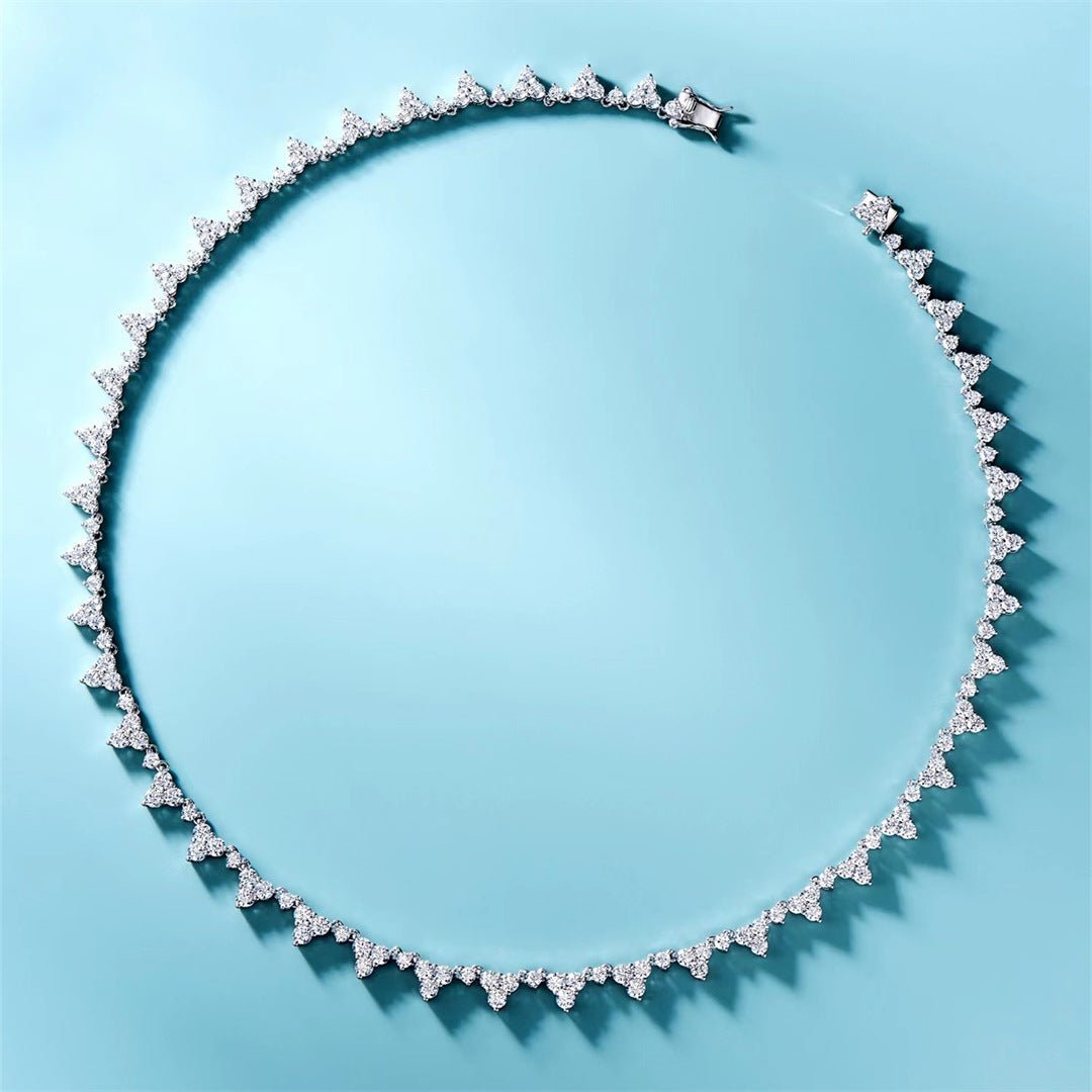 Sterling Silver Diamond Necklace - Amyris London