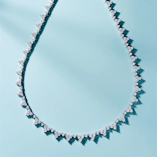 Sterling Silver Diamond Necklace - Amyris London