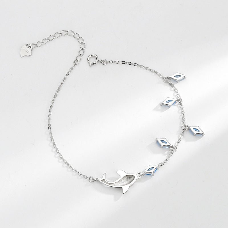 Sterling Silver Dolphin Bracelet - Amyris London