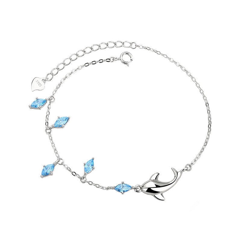 Sterling Silver Dolphin Bracelet - Amyris London