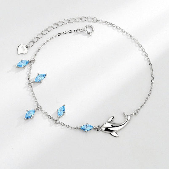 Sterling Silver Dolphin Bracelet - Amyris London