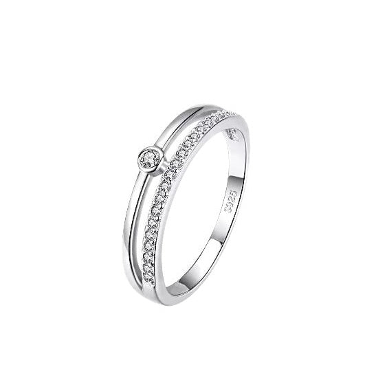 Sterling Silver Double Band Ring - Amyris London