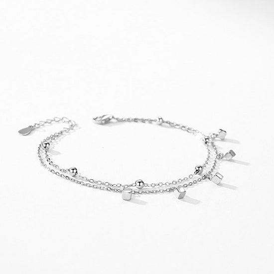 Sterling Silver Double Layer Bracelet - Amyris London