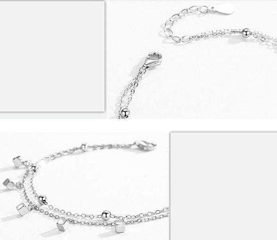 Sterling Silver Double Layer Bracelet - Amyris London