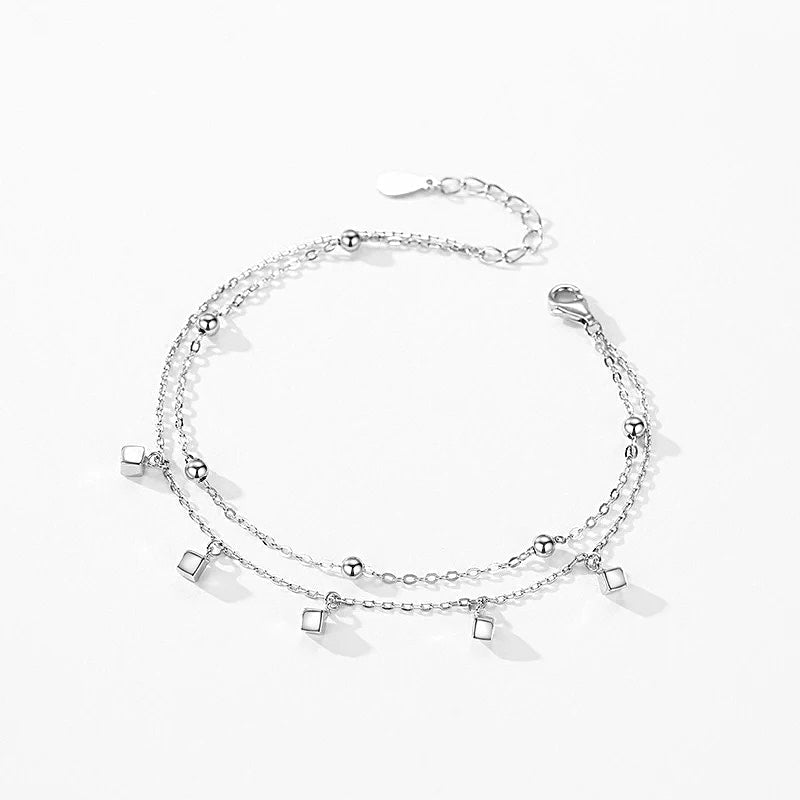 Sterling Silver Double Layer Bracelet - Amyris London