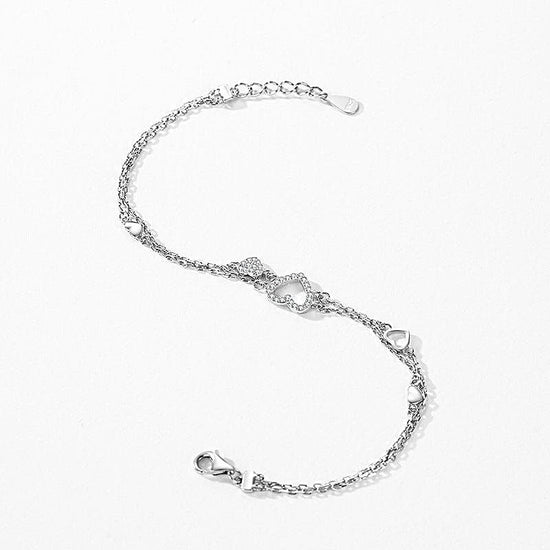 Sterling Silver Heart Bracelet - Amyris London