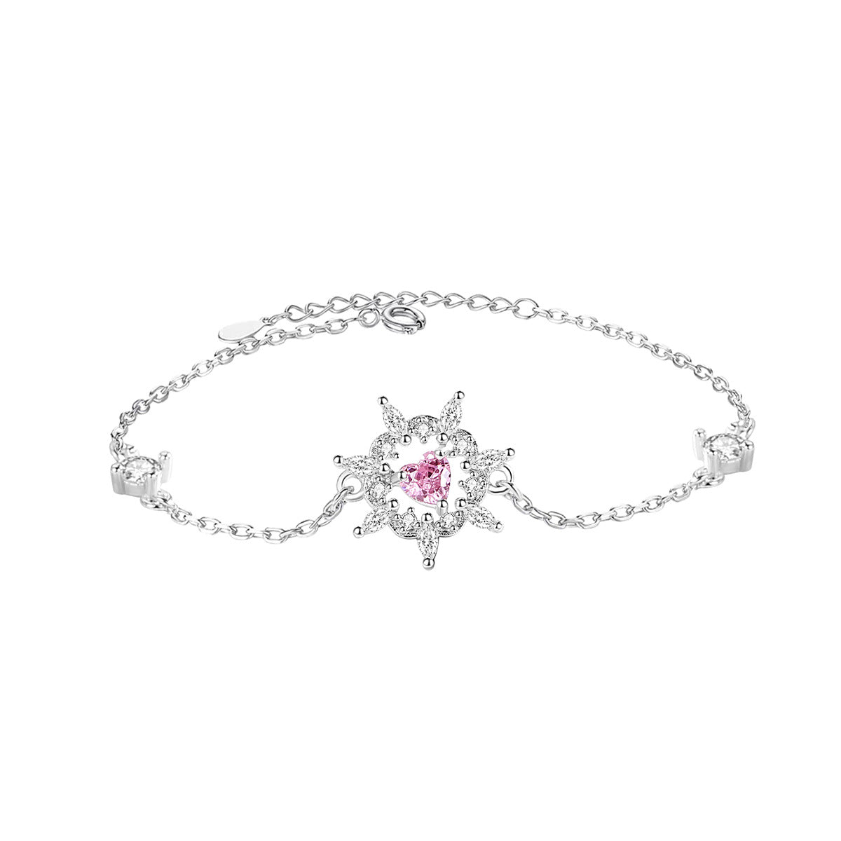 Sterling Silver Heart Bracelet - Amyris London