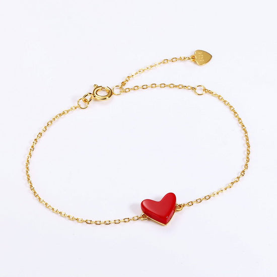 Sterling Silver Heart Bracelet - Amyris London