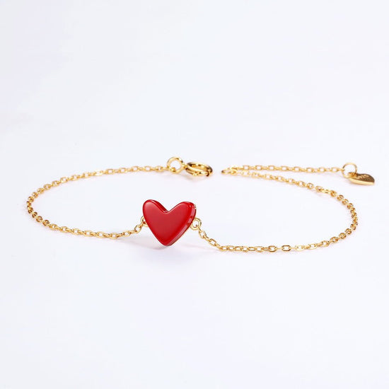 Sterling Silver Heart Bracelet - Amyris London