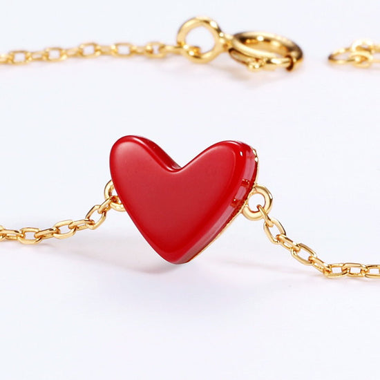 Sterling Silver Heart Bracelet - Amyris London