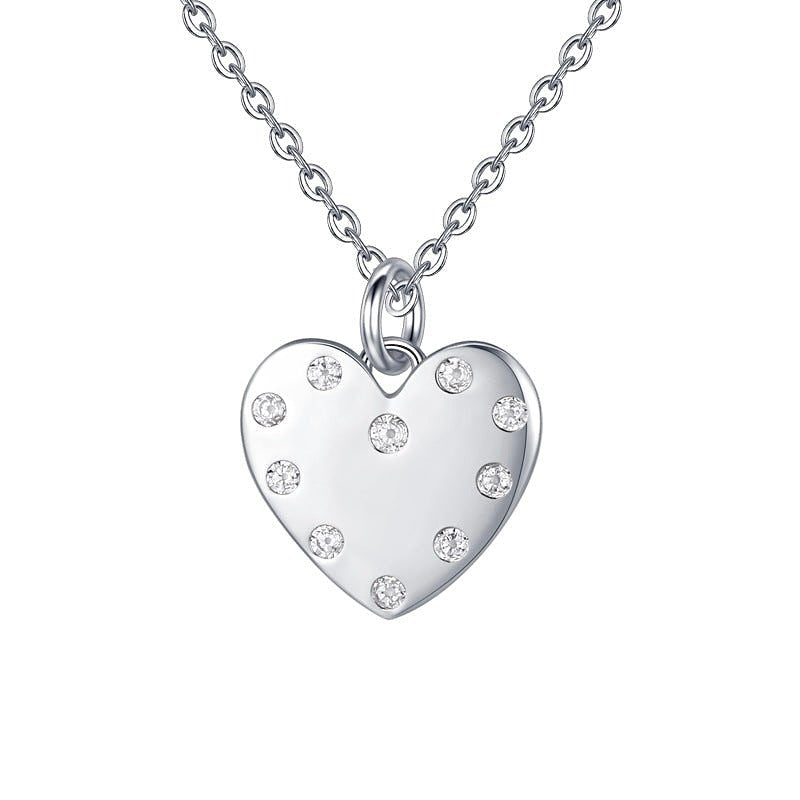 Sterling Silver Heart Necklace - Amyris London