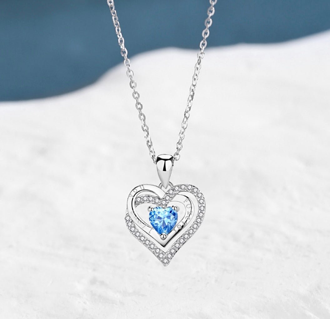 Sterling Silver Heart Necklace - Amyris London