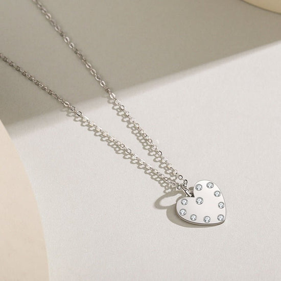 Sterling Silver Heart Necklace - Amyris London