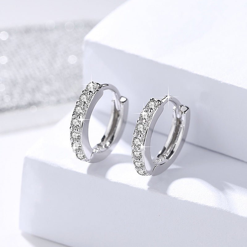 Sterling Silver huggie Hoop Earrings - Amyris London