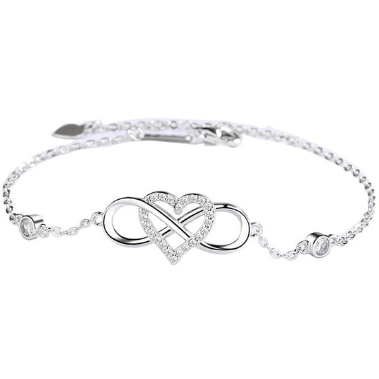 Sterling Silver Infinity Heart Bracelet - Amyris London