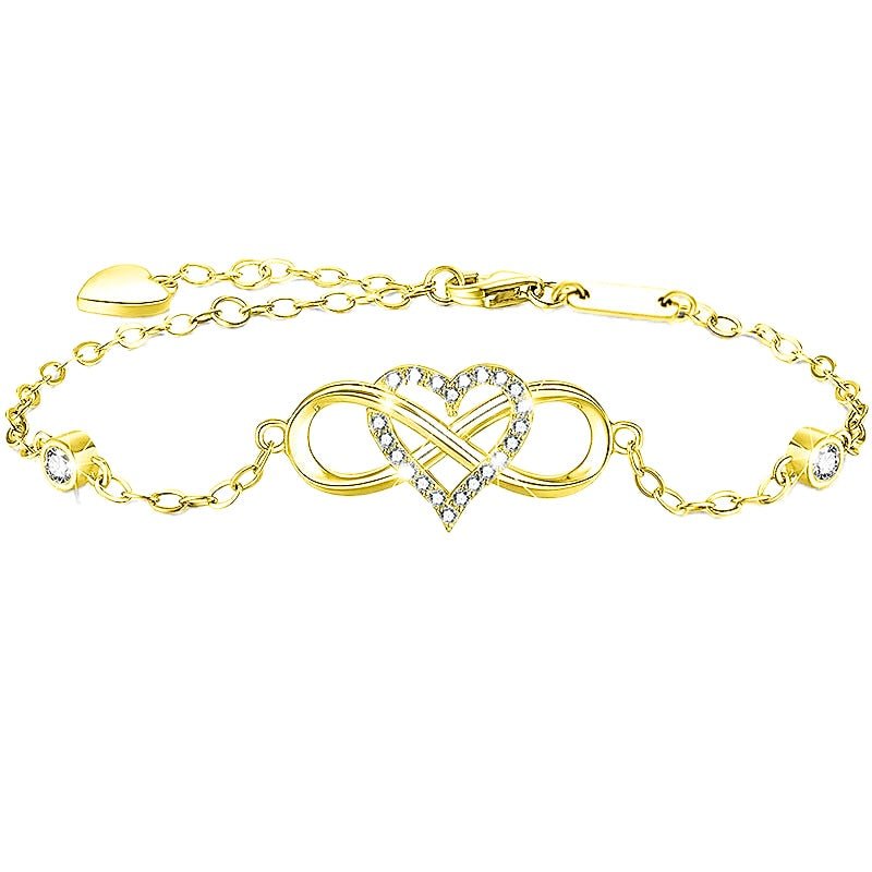 Sterling Silver Infinity Heart Bracelet - Amyris London