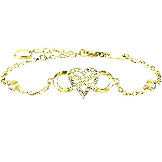 Sterling Silver Infinity Heart Bracelet - Amyris London