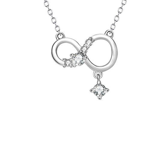 Sterling Silver Infinity Heart Necklace - Amyris London