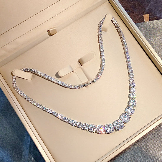 Sterling Silver Lab Grown Diamond Necklace - Amyris London