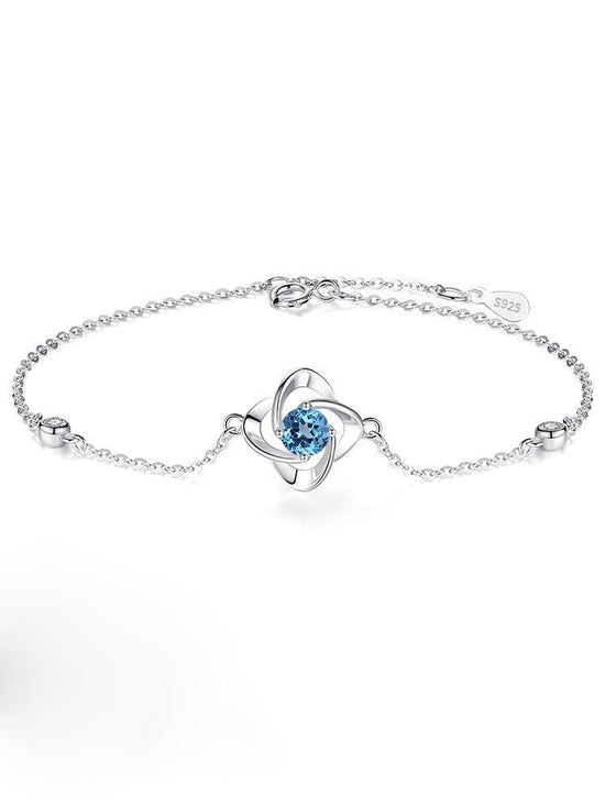 Sterling Silver Sapphire Bracelet - Amyris London