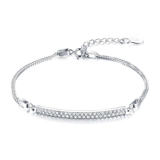 Sterling Silver T Bar Bracelet - Amyris London