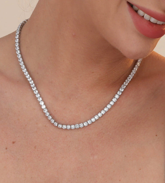 Sterling Silver Tennis Chain - Amyris London