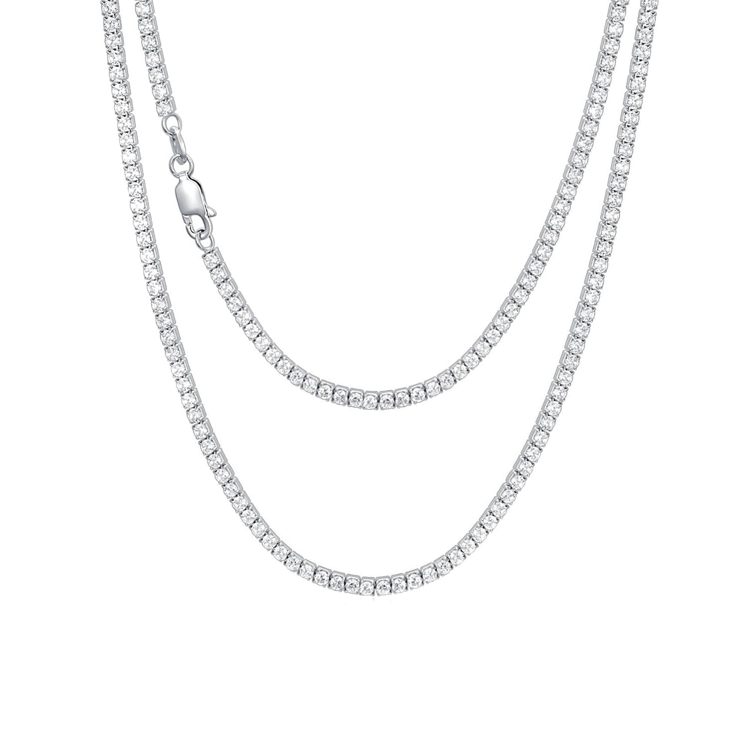 Sterling Silver Tennis Chain - Amyris London