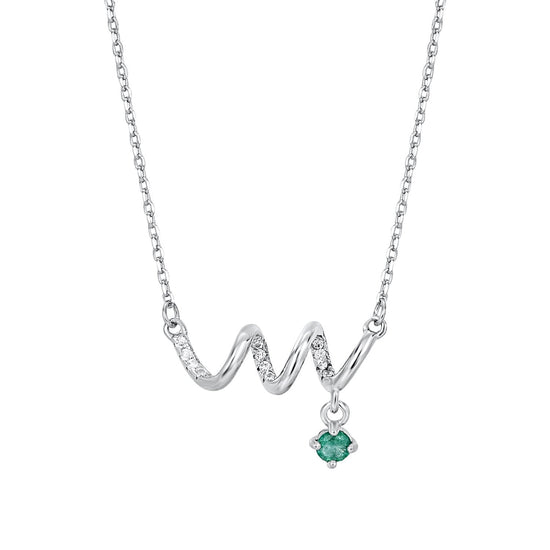 Sterling Silver Wavs Pendant Necklace - Amyris London